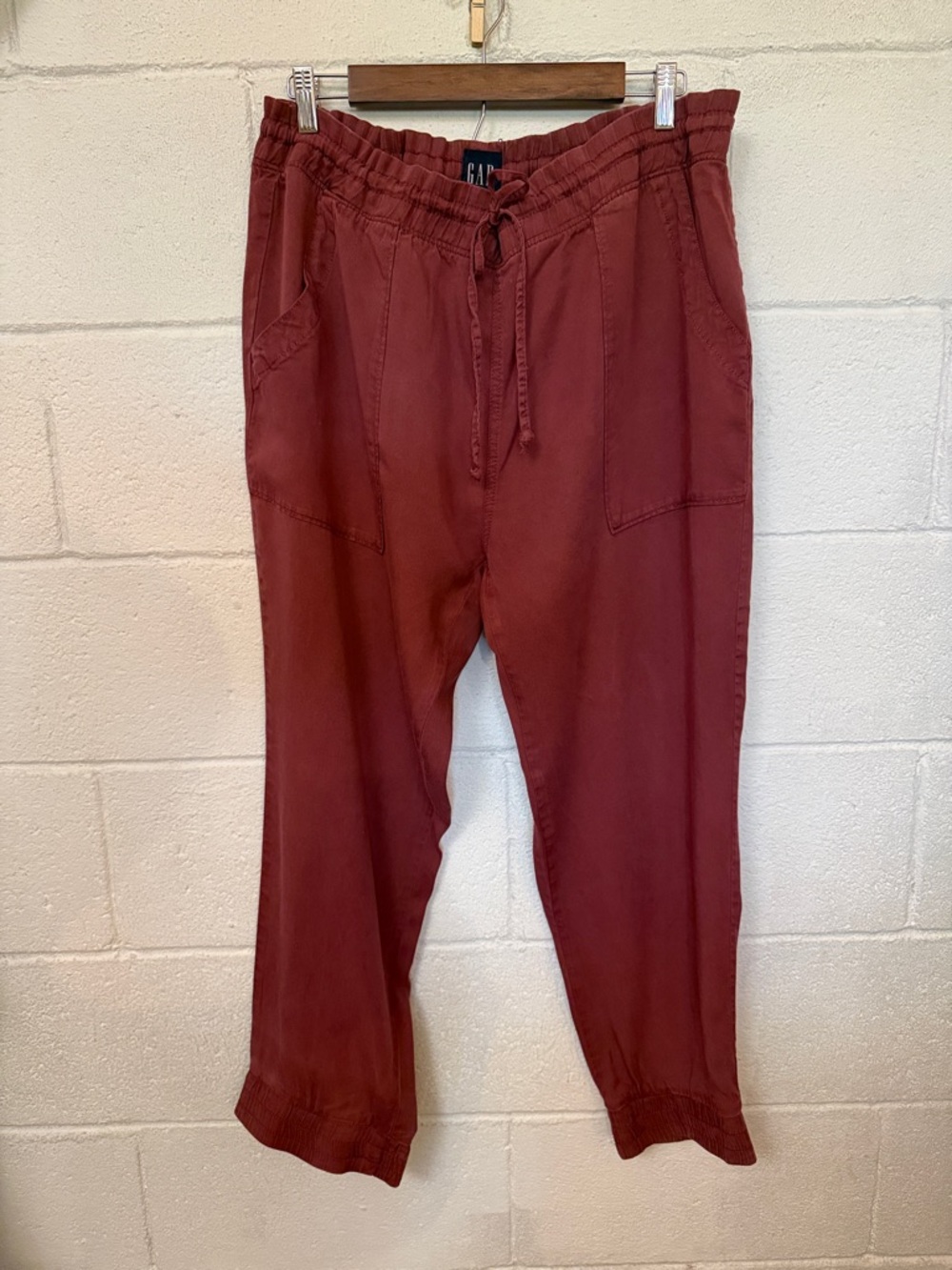GAP Men's Brick Red Drawstring Joggers